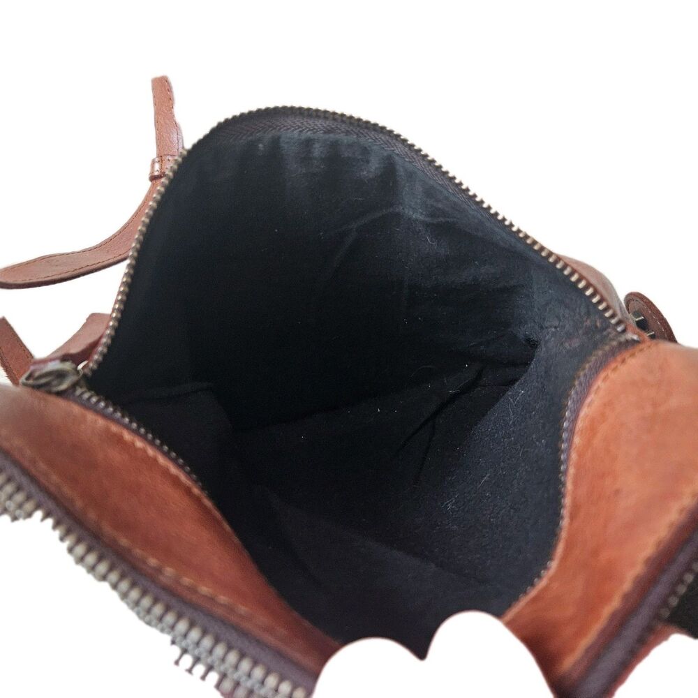 Harbour 2nd Vera Genuine Leather Crossbody Bag Brown Adjustable Strap Purse Boho - Picture 5 of 10